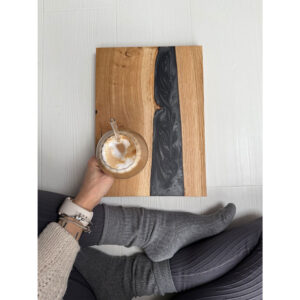 Tabla con resina grafito
