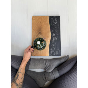 Tabla con resina grafito